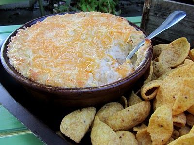 Chicken Enchilada Dip. Sounds like a great change from our cult-favorite cheese dip! 